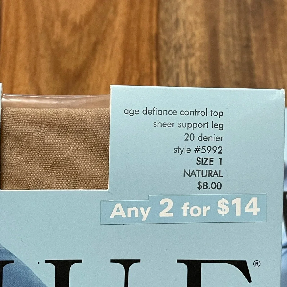HUE Bundle of 3 Age Defiance Control Top Sheer‎ leg sz 1 Style #5992 Denier 20